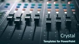  Presentation with audio - Presentation featuring sound-control-music-mixer background and a ocean colored foreground