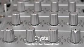  Presentation with controls - Amazing slide set having sound effects - controls of dj music mixer backdrop and a gray colored foreground