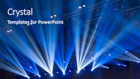  Presentation with spotlight - Beautiful slide set featuring sound effects - stage spotlight with laser rays backdrop and a ocean colored foreground