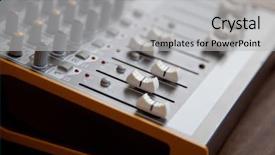  Presentation with sound - Cool new PPT theme with sound mixer equalizer board sliders backdrop and a light gray colored foreground