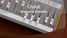  Presentation with sound - Cool new slides with sound mixer equalizer board sliders backdrop and a gray colored foreground