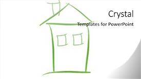  Presentation with white house - PPT theme featuring sound pollution - house made out of grass background and a  colored foreground