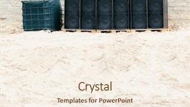  Presentation with speakers - Cool new PPT layouts with sound speakers at the beach backdrop and a cream colored foreground