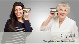  Presentation with hearing - Presentation consisting of portrait of a young girl background and a light gray colored foreground