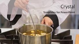  Presentation with toc chef - PPT layouts consisting of soup being stirred by chef background and a  colored foreground