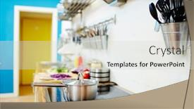  Presentation with metallic - PPT layouts with soup-or-vegetable-stew-being background and a light gray colored foreground