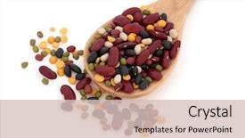  Presentation with pulse - Beautiful presentation featuring soup pulse mixture of kidney backdrop and a soft green colored foreground