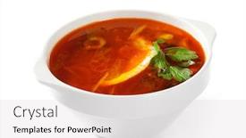  Presentation with soup - Amazing theme having soup-solyanka-dish-of-stewed backdrop and a light gray colored foreground