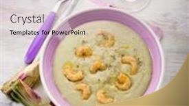  Presentation with shrimp - PPT layouts featuring soup-with-artichoke-and-shrimp background and a lemonade colored foreground