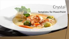  Presentation with brussel - Presentation theme with soup-with-brussel-sprout-carrots background and a white colored foreground