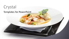  Presentation with brussel - Presentation design consisting of soup-with-brussel-sprout-carrots background and a white colored foreground