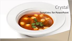  Presentation with soup - Theme with soup-with-fishball-and-parsley background and a white colored foreground