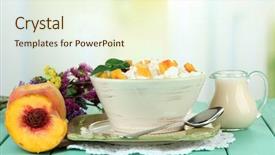  Presentation with cheese - Cool new PPT theme with sour-cheese-and-pieces backdrop and a cream colored foreground