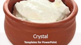  Presentation with yogurt - Amazing slide deck having sour cream in clay pot backdrop and a tawny brown colored foreground