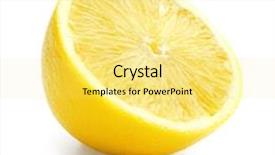  Presentation with half white and half bright coloured - Slide set with sour lemons - half of fresh ripe lemon background and a yellow colored foreground