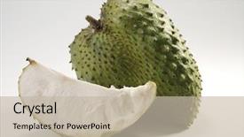  Presentation with sour sop fruit - Amazing theme having sour sop fruit and cuts backdrop and a mint green colored foreground