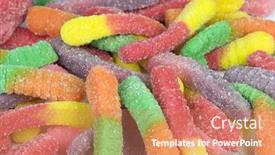  Presentation with worm - Colorful slide set enhanced with  backdrop and a  colored foreground