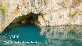  Presentation with bosnia - Theme featuring source-of-buna-river-blagaj background and a ocean colored foreground