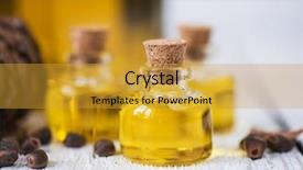  Presentation with fatty acid - Theme having source of essential fatty acid background and a gold colored foreground