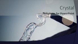  Presentation with spring water - Presentation theme consisting of source-of-spring-fresh-water background and a light gray colored foreground