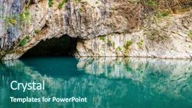  Presentation with river forest village school - Presentation design having source of the buna river background and a ocean colored foreground