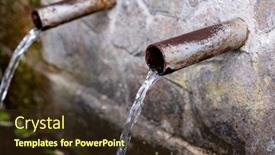  Presentation with water pipes - Slide set consisting of groundwater - source of two pipes background and a tawny brown colored foreground