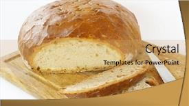  Presentation with bread - Presentation with sourdough bread background and a yellow colored foreground