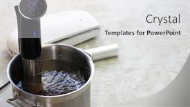  Presentation with temperature - Beautiful slides featuring sous-vide-cooking-low-temperature backdrop and a white colored foreground