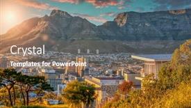  Presentation with cape town south africa - PPT layouts consisting of south-africa-cape-town-city background and a coral colored foreground