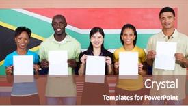  Presentation with blank signs - PPT layouts consisting of south africa flag 2010 fifa background and a tawny brown colored foreground