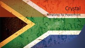  Presentation with africa - PPT theme with south africa flag vintage effect background and a red colored foreground