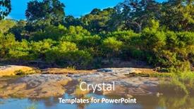  Presentation with africa tourism - Cool new slide deck with south-africa-kruger-park-picturesque backdrop and a coral colored foreground