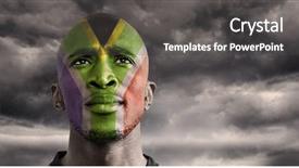  Presentation with rugby - Cool new theme with south africa rugby player backdrop and a dark gray colored foreground