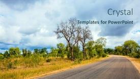 Presentation with exotic animals - Slide set featuring south-africa-the-famous-kruger background and a light blue colored foreground