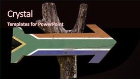  Presentation with south africa - Presentation theme enhanced with south africa wooden sign isolated background and a wine colored foreground