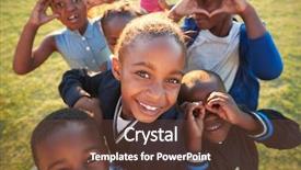  Presentation with high school - Amazing slide deck having south african - elementary school kids having fun backdrop and a tawny brown colored foreground