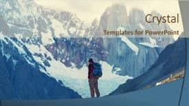  Presentation with america - Cool new theme with south america - hike in patagonia backdrop and a cream colored foreground