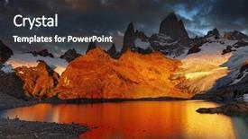  Presentation with america - Colorful presentation theme enhanced with south america - laguna de los tres backdrop and a dark gray colored foreground