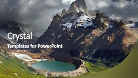  Presentation with america - Amazing PPT layouts having south america - mount fitz roy and laguna backdrop and a tawny brown colored foreground
