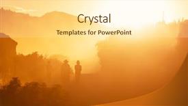  Presentation with america - Colorful slide deck enhanced with south america - people silhouette in bolivia backdrop and a cream colored foreground