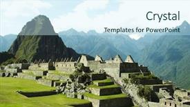  Presentation with lost - Slides consisting of south america monuments - ruins in the lost incas background and a  colored foreground