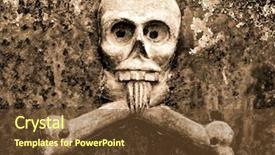  Presentation with cemetery - Amazing theme having south america monuments - skull and crossbones at la backdrop and a tawny brown colored foreground
