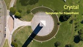  Presentation with brazil - Beautiful PPT theme featuring south america monuments - top view of ibirapuera backdrop and a tawny brown colored foreground