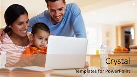  Presentation with british royal family - Cool new slides with south american - family in kitchen looking backdrop and a coral colored foreground