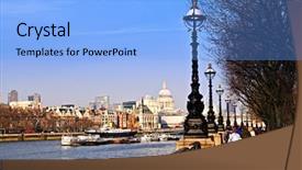  Presentation with paul - PPT layouts consisting of south bank of thames river background and a  colored foreground