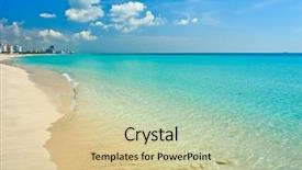  Presentation with florida beach - Beautiful PPT layouts featuring south beach miami florida backdrop and a soft green colored foreground