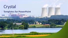  Presentation with nuclear - Slide deck featuring south bohemian landscape with nuclear background and a sky blue colored foreground