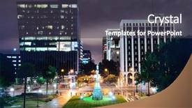  Presentation with skyline - Colorful presentation design enhanced with south carolina on main street backdrop and a  colored foreground