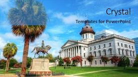  Presentation with house - Theme with south carolina state house background and a light blue colored foreground