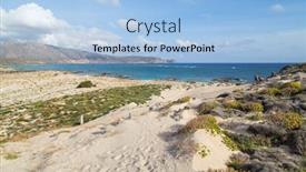  Presentation with coastal - Cool new theme with south-coastal-landscape-on-creete backdrop and a light blue colored foreground